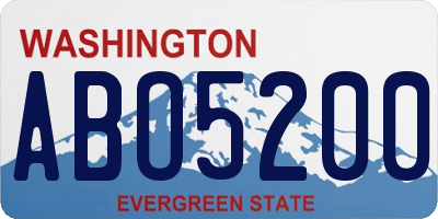 WA license plate ABO5200