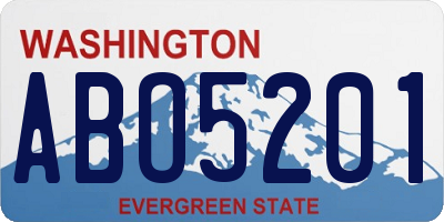 WA license plate ABO5201