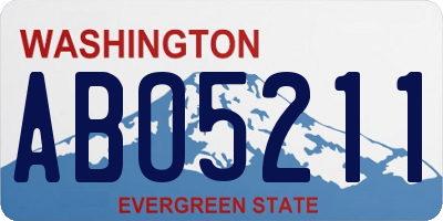 WA license plate ABO5211