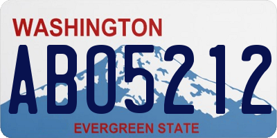 WA license plate ABO5212