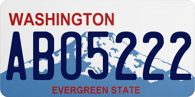 WA license plate ABO5222
