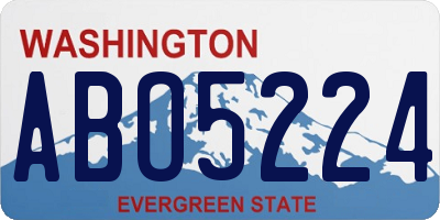 WA license plate ABO5224