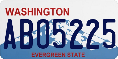WA license plate ABO5225