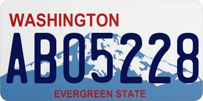 WA license plate ABO5228