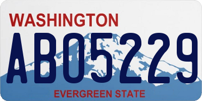 WA license plate ABO5229