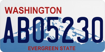 WA license plate ABO5230