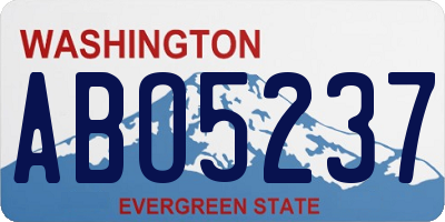 WA license plate ABO5237