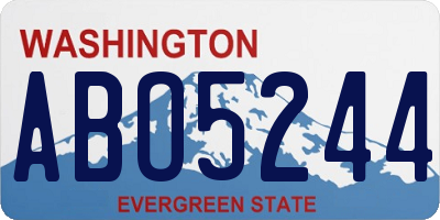 WA license plate ABO5244