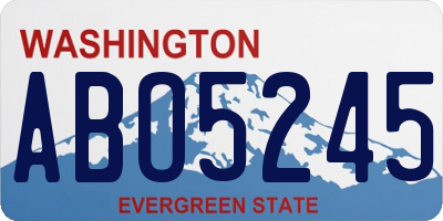 WA license plate ABO5245
