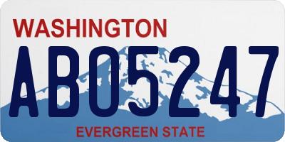 WA license plate ABO5247