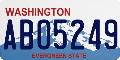 WA license plate ABO5249
