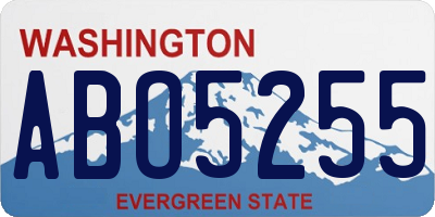 WA license plate ABO5255