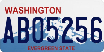 WA license plate ABO5256