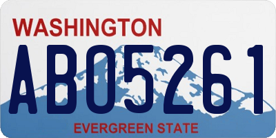 WA license plate ABO5261