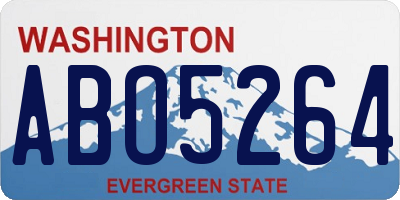 WA license plate ABO5264