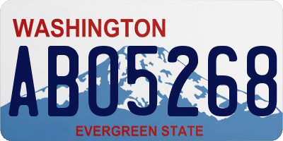 WA license plate ABO5268