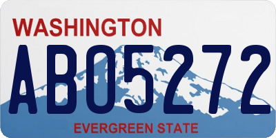 WA license plate ABO5272
