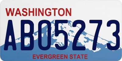 WA license plate ABO5273