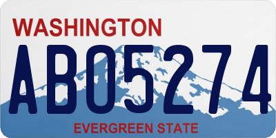 WA license plate ABO5274