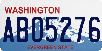 WA license plate ABO5276