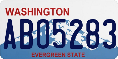 WA license plate ABO5283