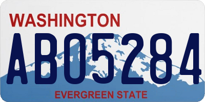 WA license plate ABO5284