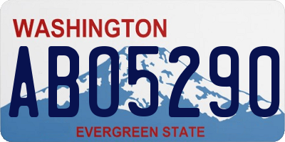 WA license plate ABO5290