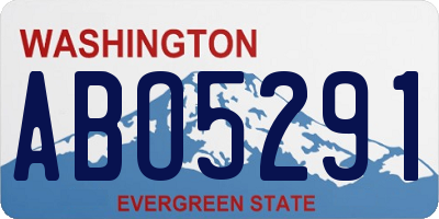 WA license plate ABO5291