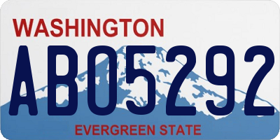 WA license plate ABO5292