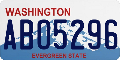 WA license plate ABO5296