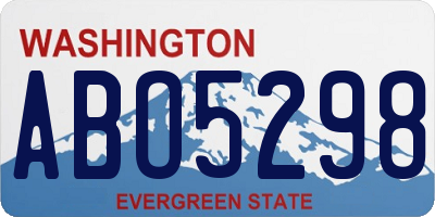 WA license plate ABO5298