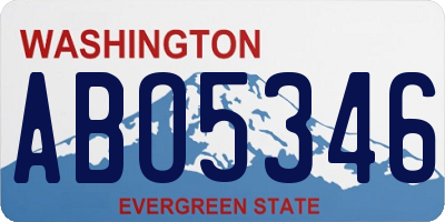 WA license plate ABO5346