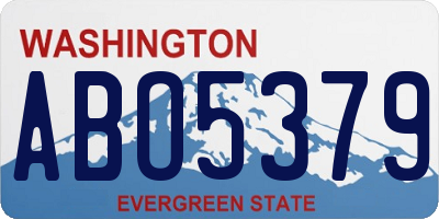 WA license plate ABO5379