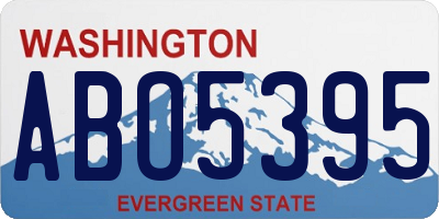 WA license plate ABO5395
