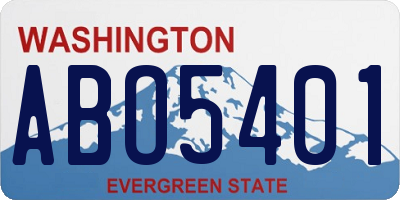 WA license plate ABO5401