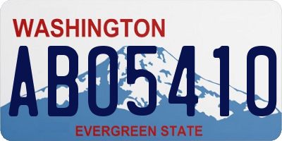WA license plate ABO5410