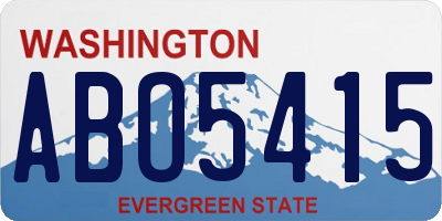 WA license plate ABO5415