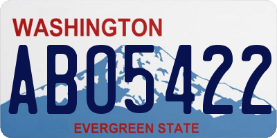 WA license plate ABO5422