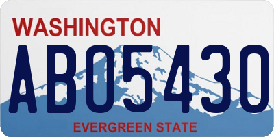 WA license plate ABO5430