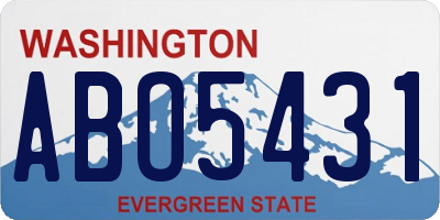 WA license plate ABO5431