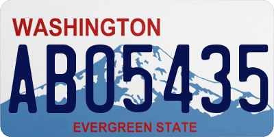 WA license plate ABO5435