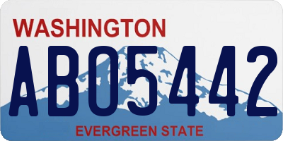 WA license plate ABO5442