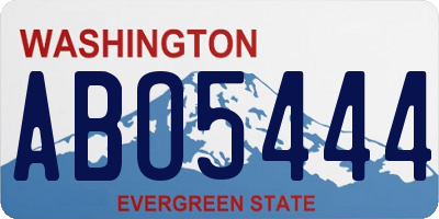 WA license plate ABO5444