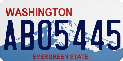 WA license plate ABO5445