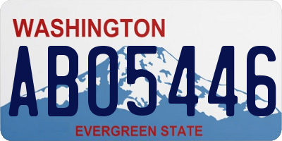 WA license plate ABO5446