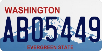 WA license plate ABO5449