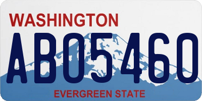 WA license plate ABO5460