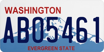 WA license plate ABO5461