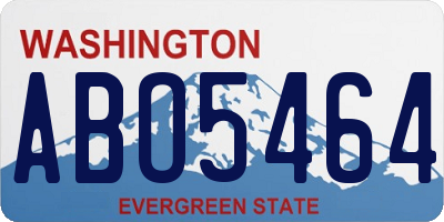 WA license plate ABO5464