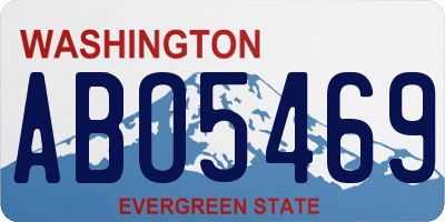 WA license plate ABO5469
